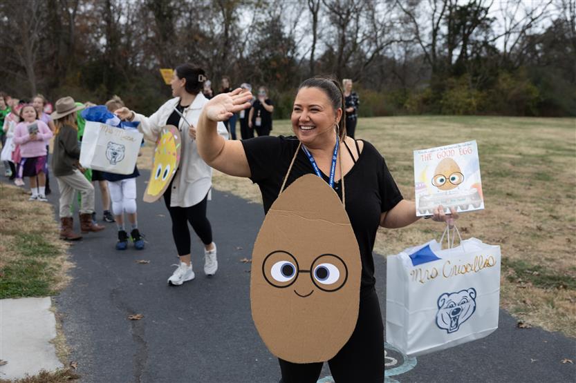 Students at Walnut Grove Elementary participate in a Book Character Parade
